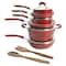 Kenmore® Arlington 12-Piece Metallic Red Aluminum Ceramic-Coated Nonstick Cookware Set